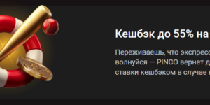 Кешбэк до 55% на экспрессы от Pinco