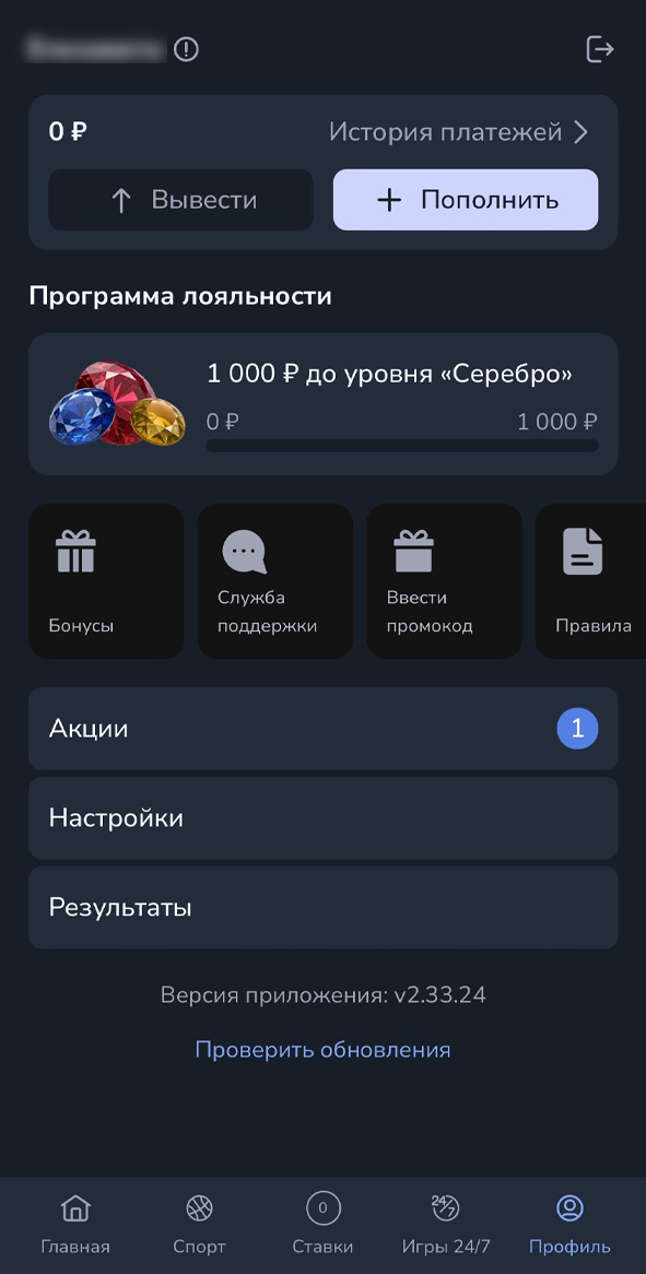 Профиль в Зенит